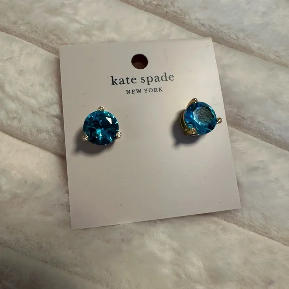 Kate Spade Rise and Shine Blue Stud Earrings - Picture 3 of 5